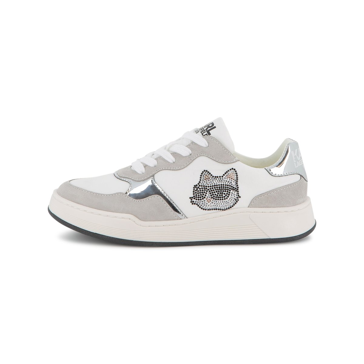 Sneakers basse stringate blanc, KARL LAGERFELD KIDS