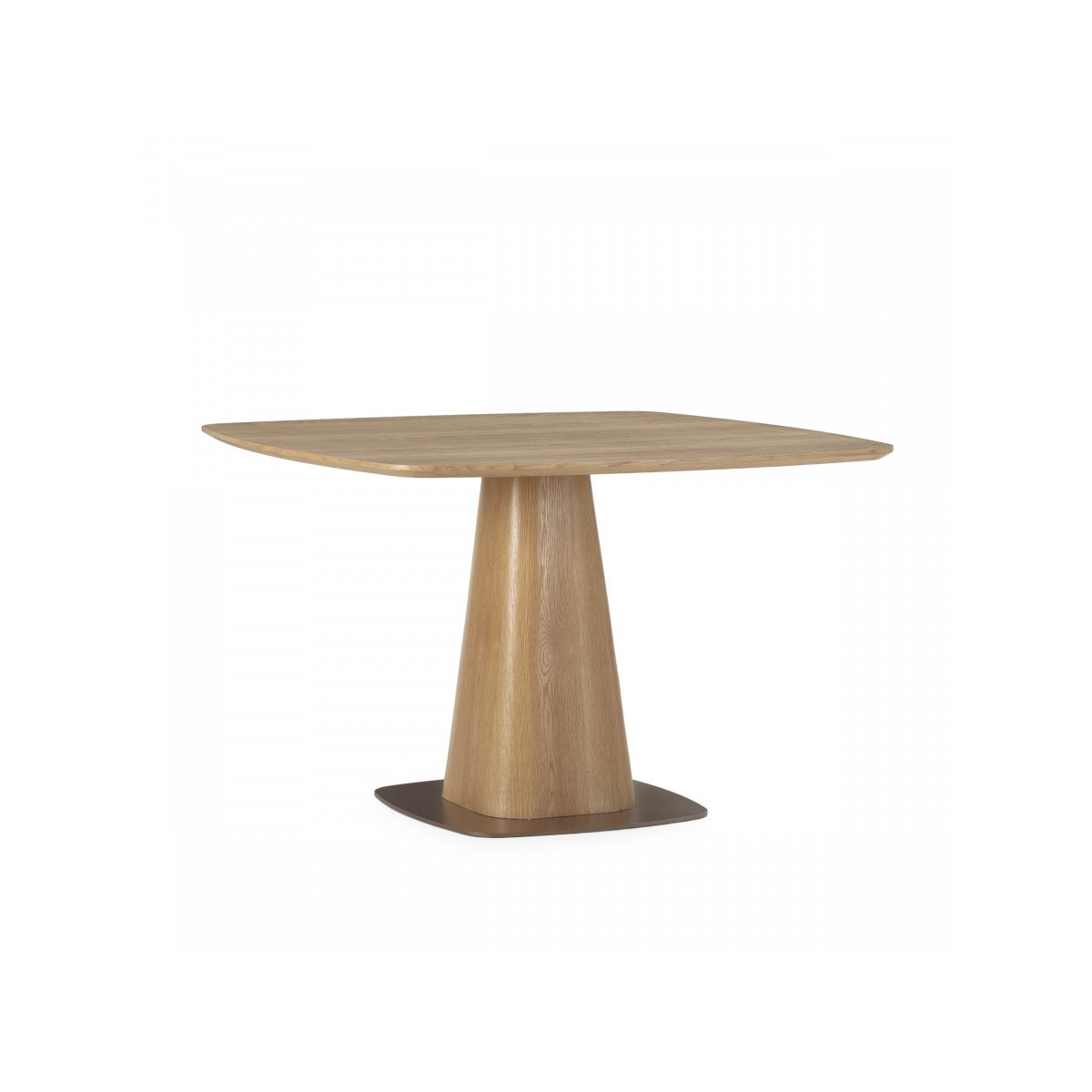 Table à manger carrée NOA 120 cm placage chêne chêne, BOBOCHIC