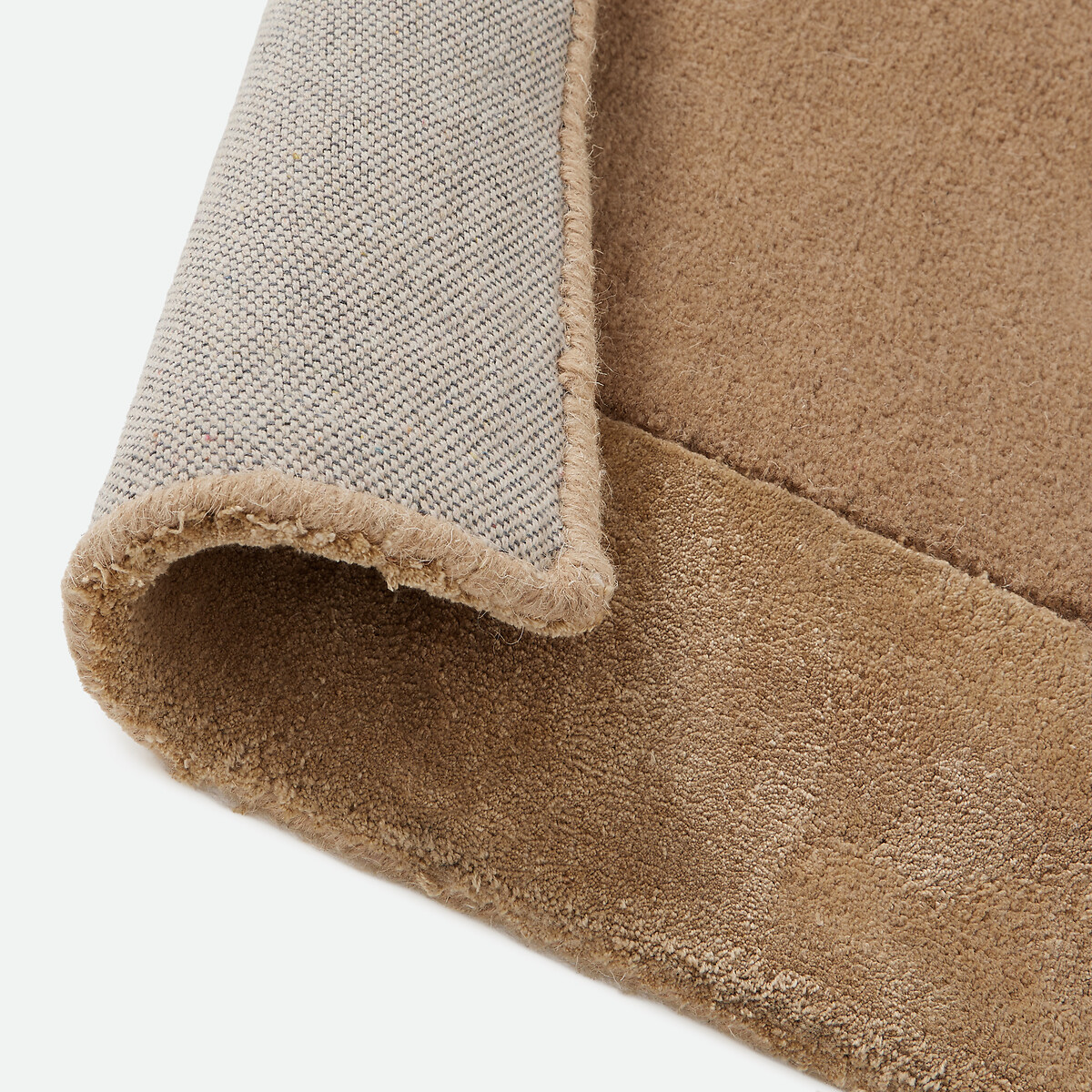 Vloerkleed in wol en viscose, Duoma café au lait, LA REDOUTE INTERIEURS