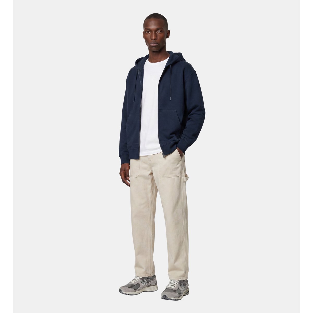 Sweat à capuche roodiz en coton bio bleu marine, GALERIES LAFAYETTE