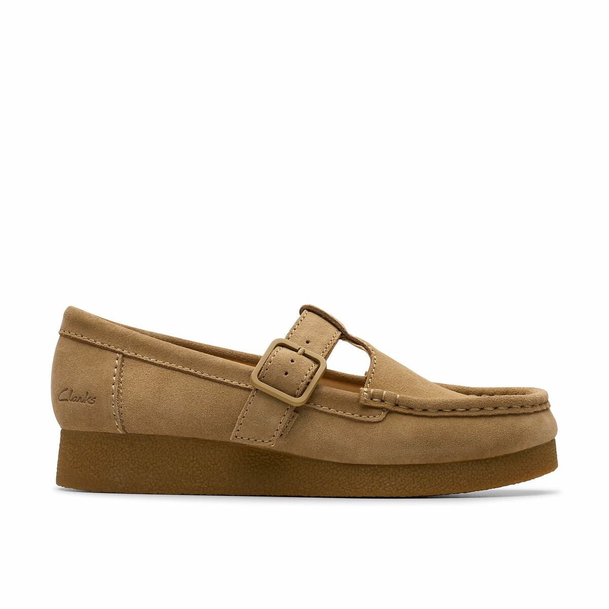 Wallabee Mary Jane Ballet Pumps in Suede camel, CLARKS