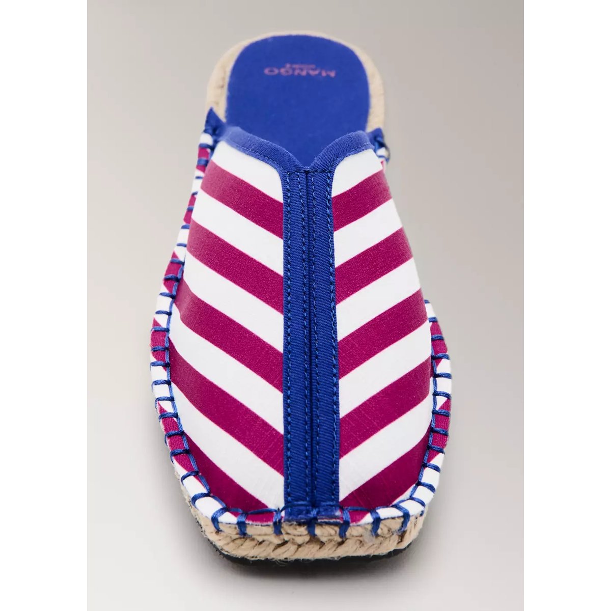 Espadrilles sparte rayées fuchsia, MANGO