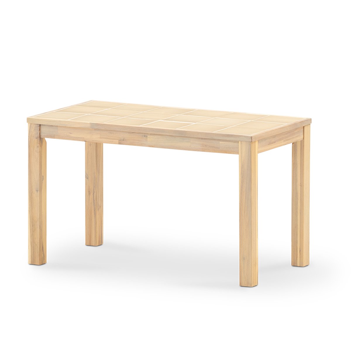 Table à manger, bois, BISBAL bois clair, céramique beige, DEFORA HOME