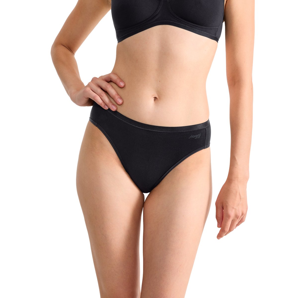 Lot de 2+1 gratuit - Slips GO DAILY COTTON noir, SLOGGI