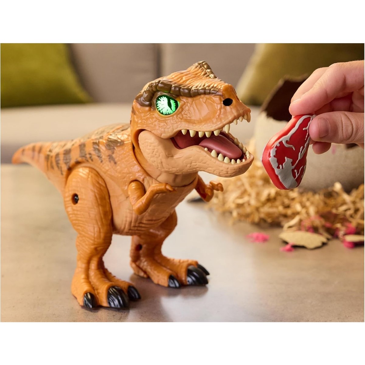 PRIMAL HATCH DINO - Dinosaure interactif Jurassic World beige, SPIN MASTER