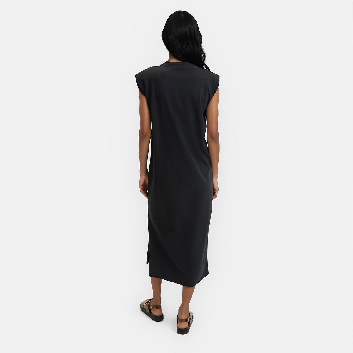 Robe T-shirt longue sans manches noir, LA REDOUTE COLLECTIONS