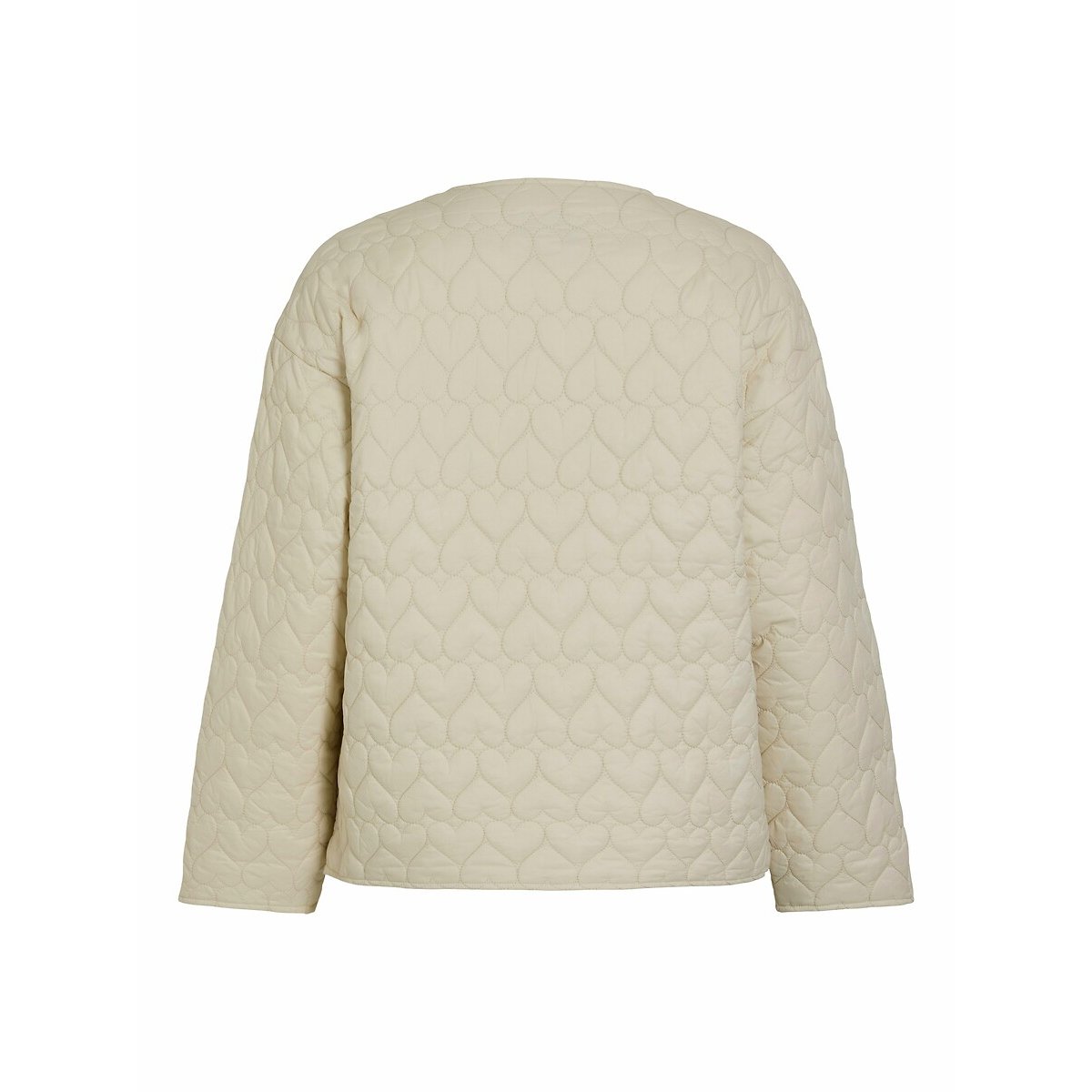 Lightweight Quilted Hearts Padded Jacket beige, VILA