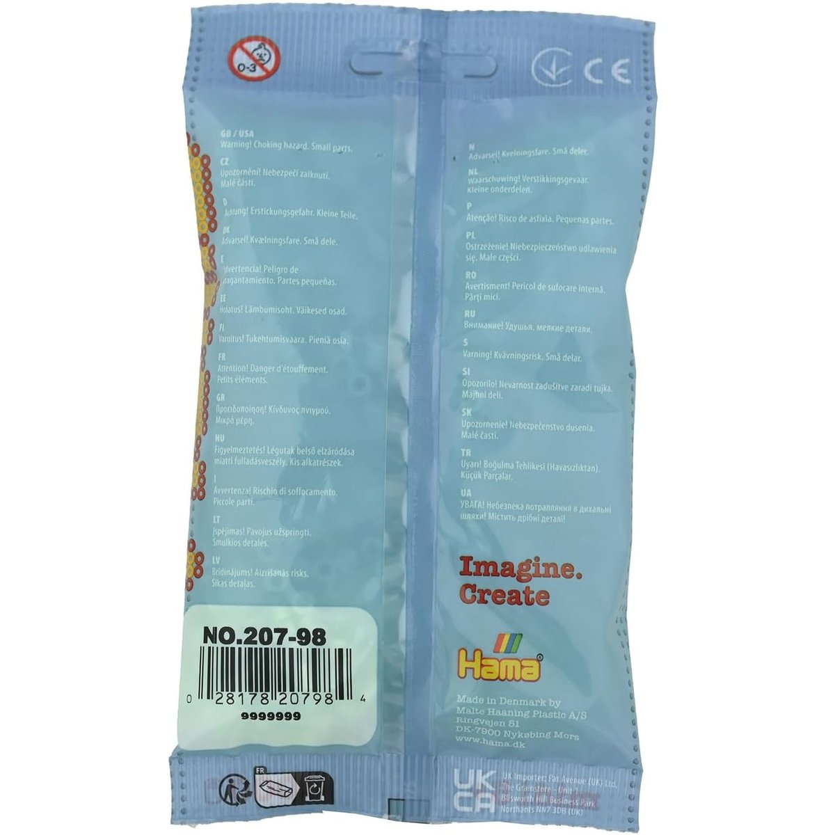 Sachet 1000 perles plastique Midi Menthe pastel vert, HAMA
