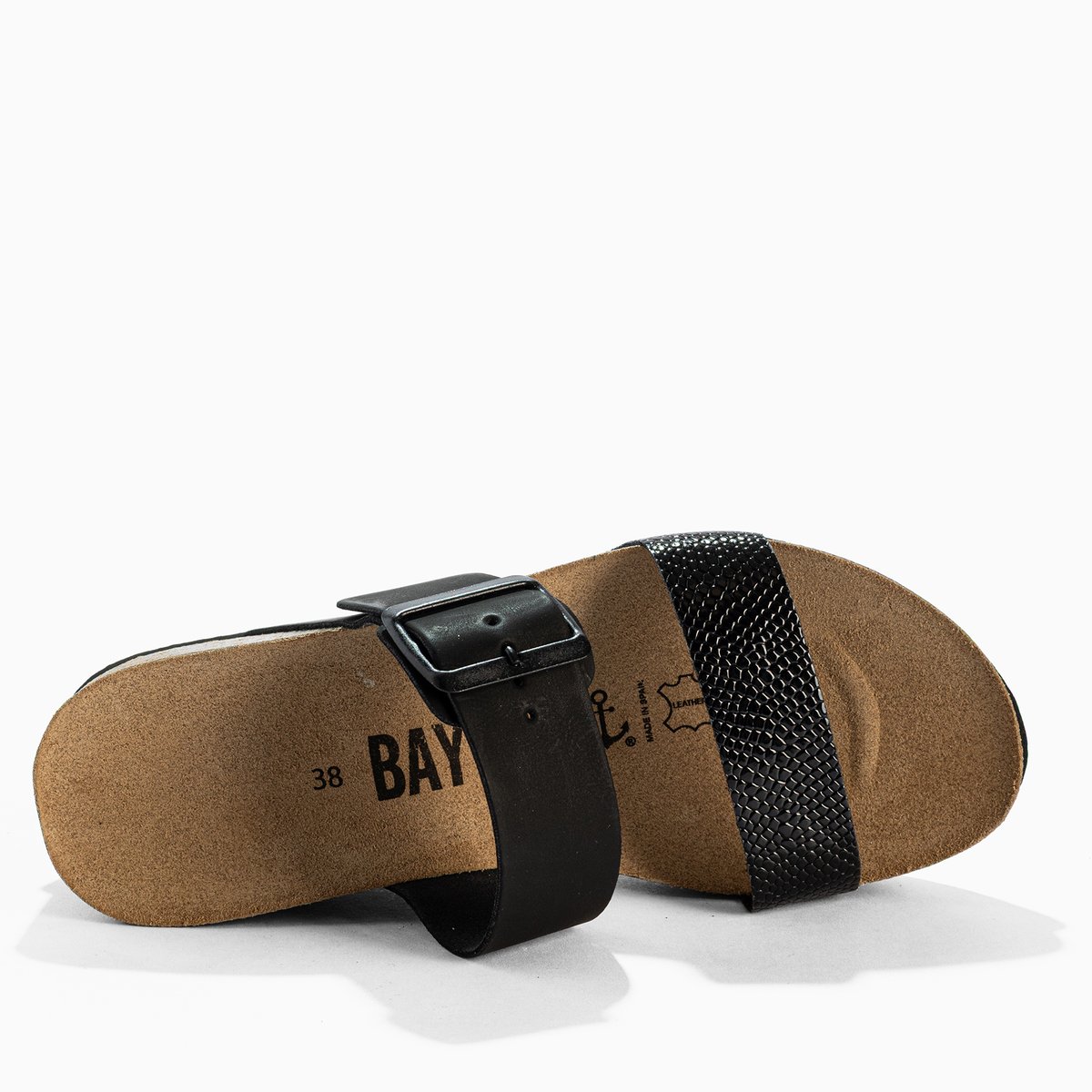 Sandales compensées PERSEE noir, BAYTON