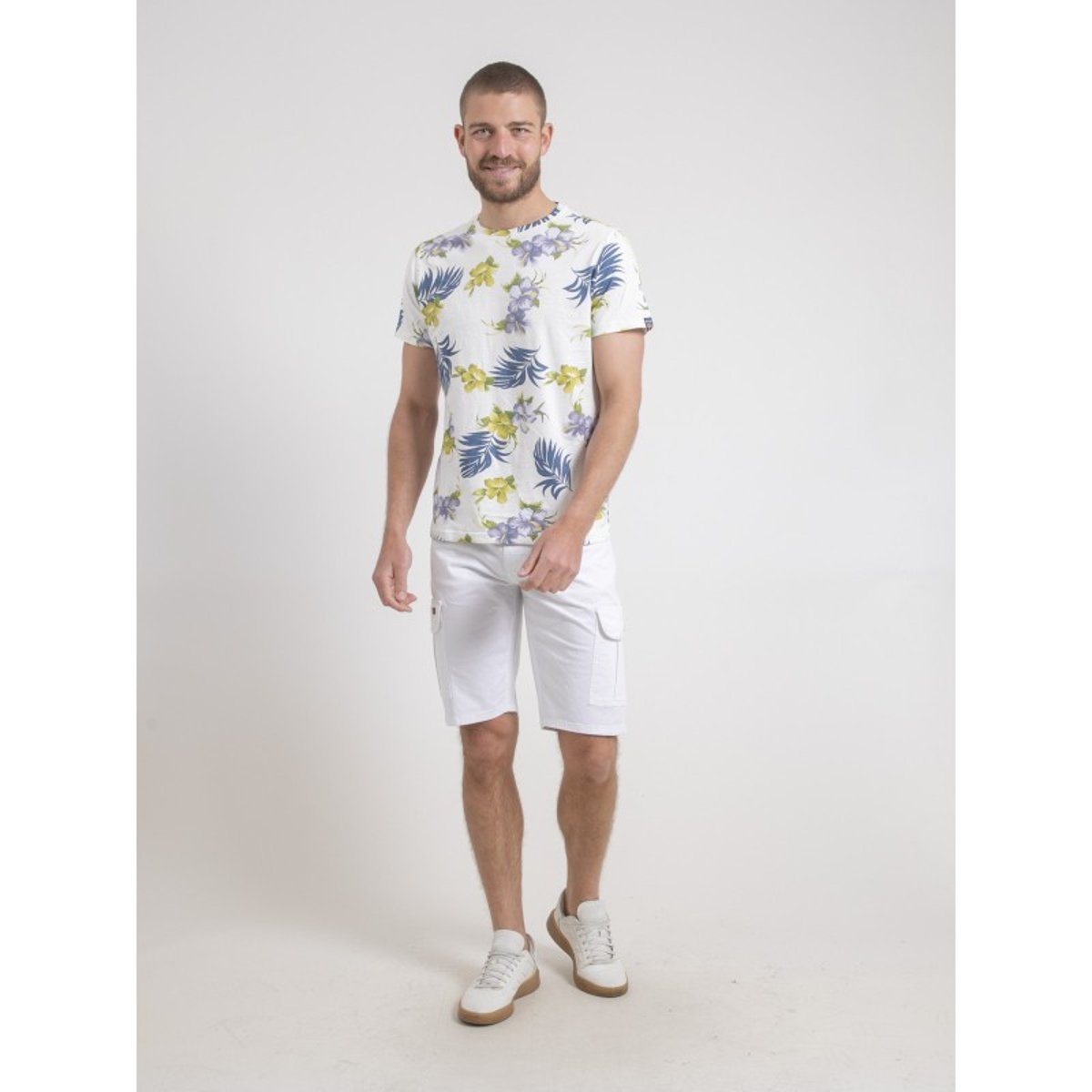 T-shirt Col Rond Pur Coton Motifs Nulibis ecru, RITCHIE