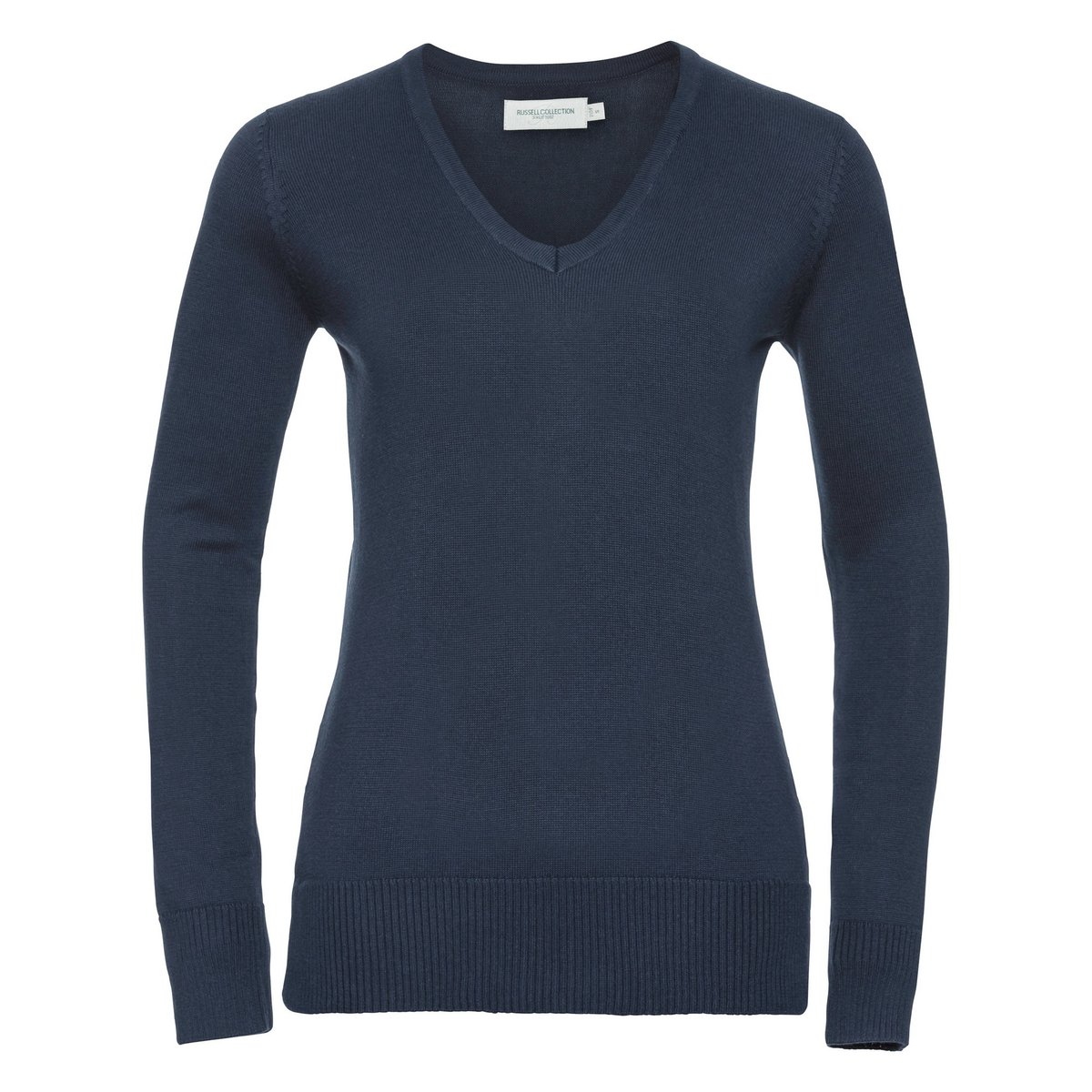 Pull col V COLLECTION bleu marine, RUSSELL