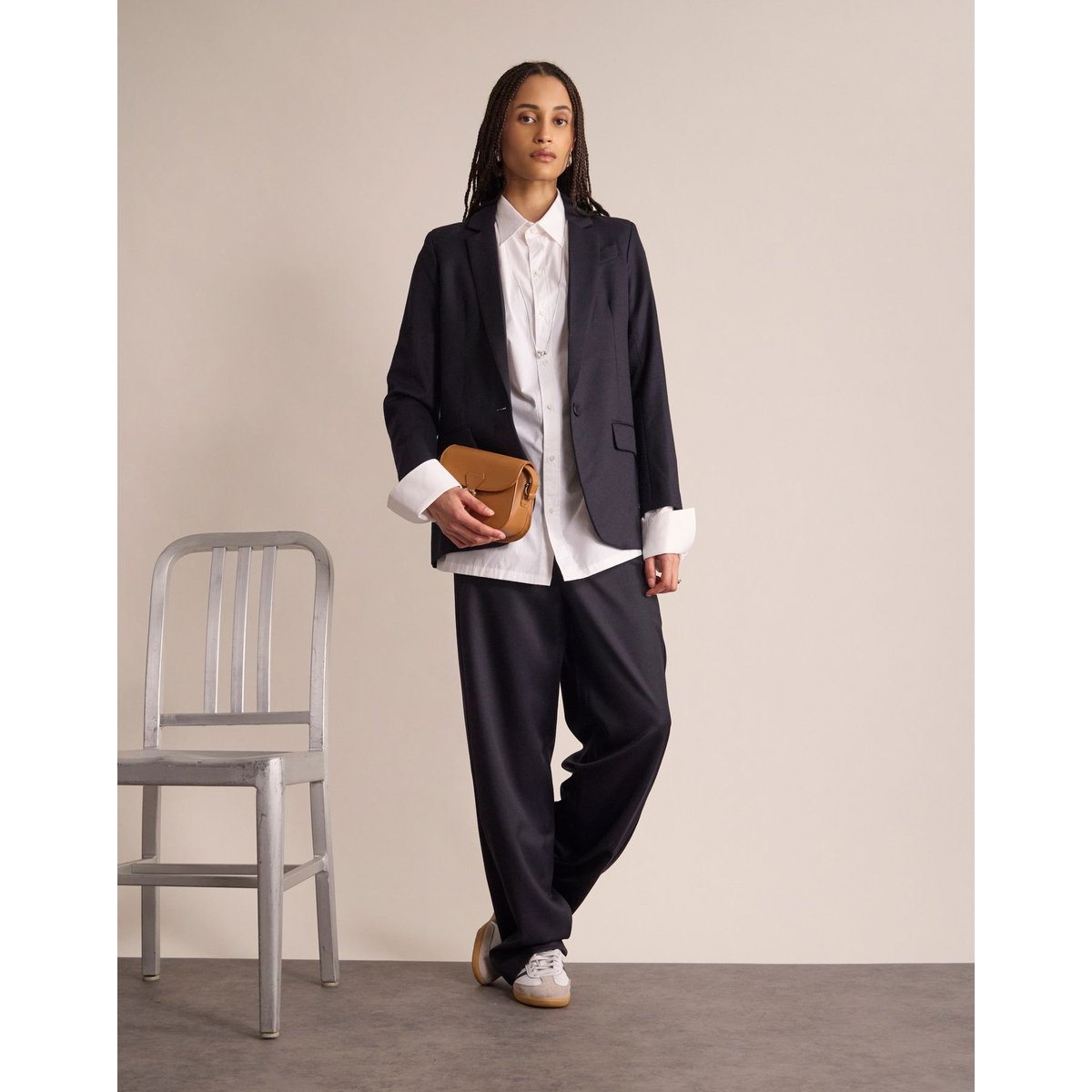 Veste bruna bleu, INES DE LA FRESSANGE PARIS