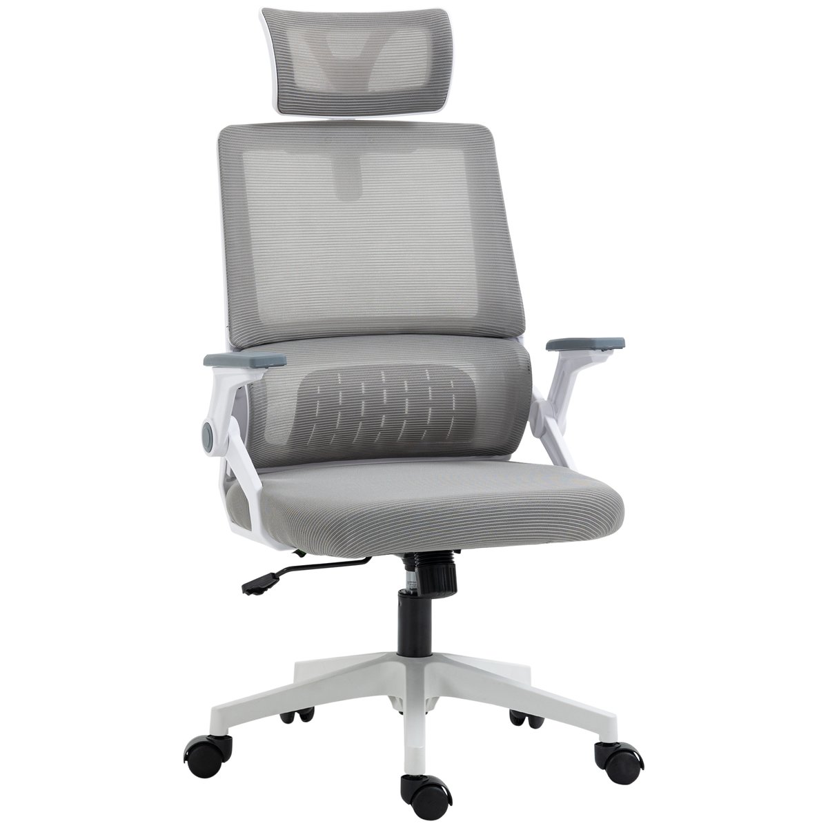 Chaise de bureau Maille Gris gris, HOMCOM
