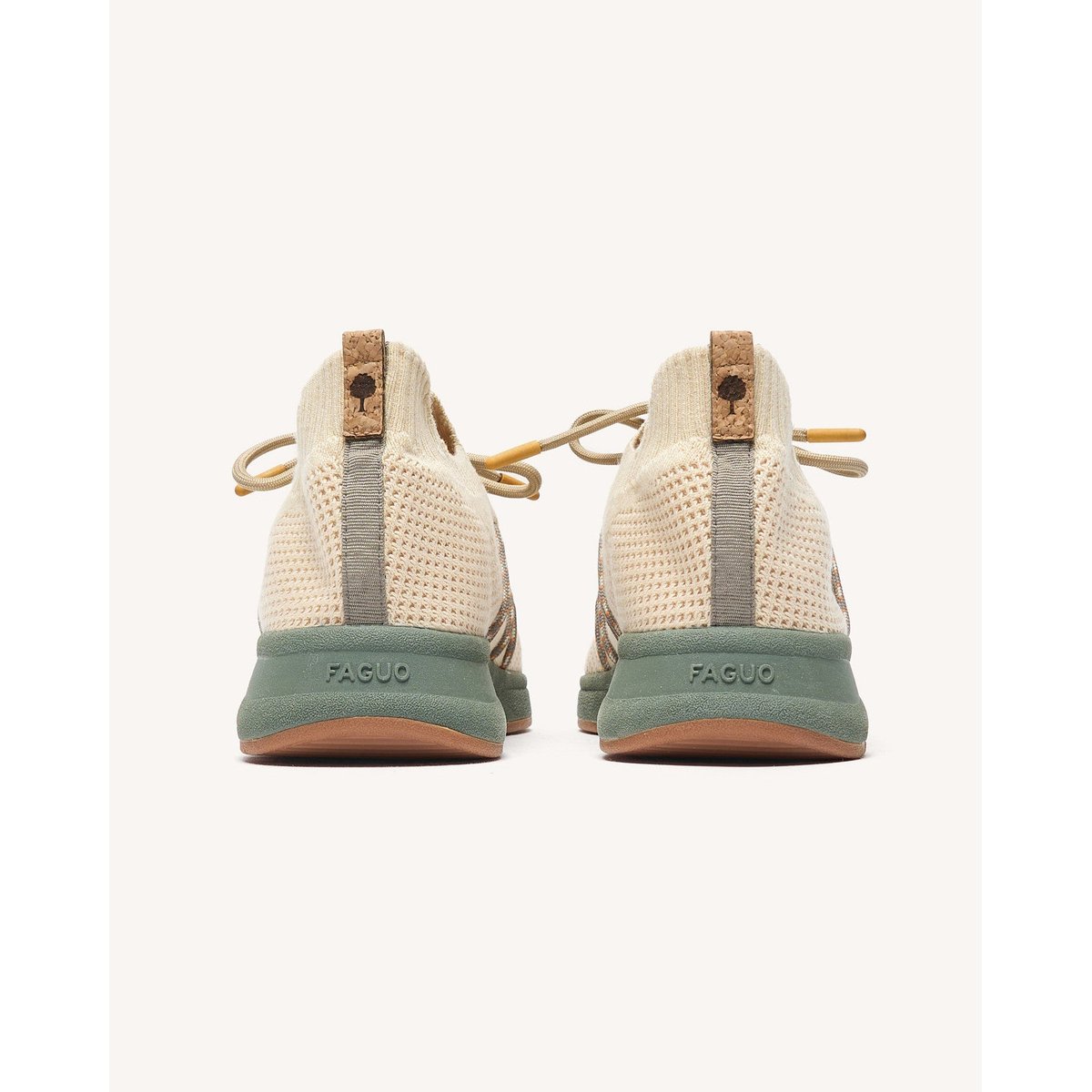 Running HEARTWOOD blanc et kaki, FAGUO