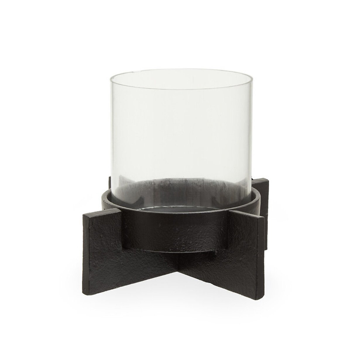 Small Matt Black Finish Candle Holder black, FIFTY FIVE SOUTH