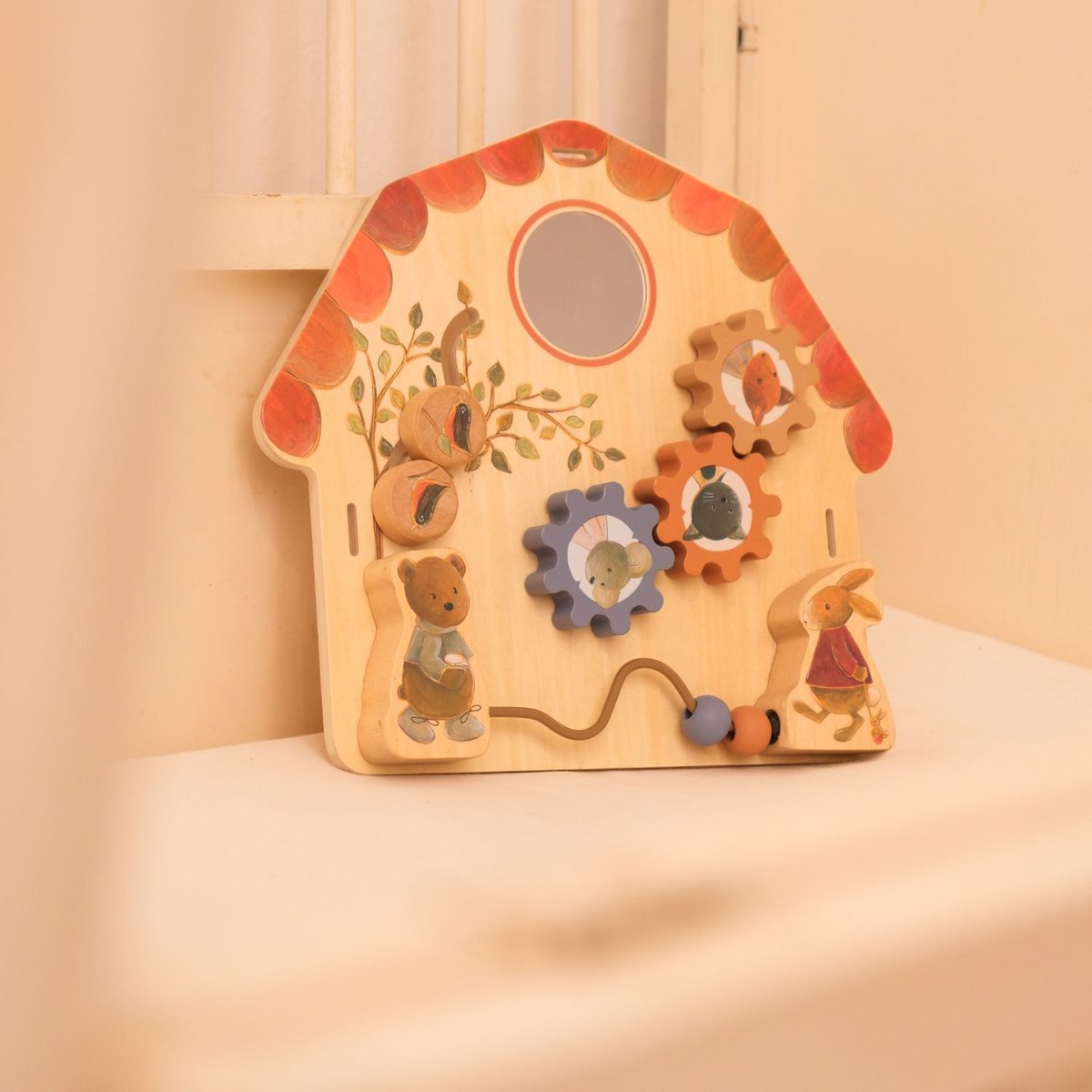 Tableau d'activités beige, orange, bleu, EGMONT TOYS