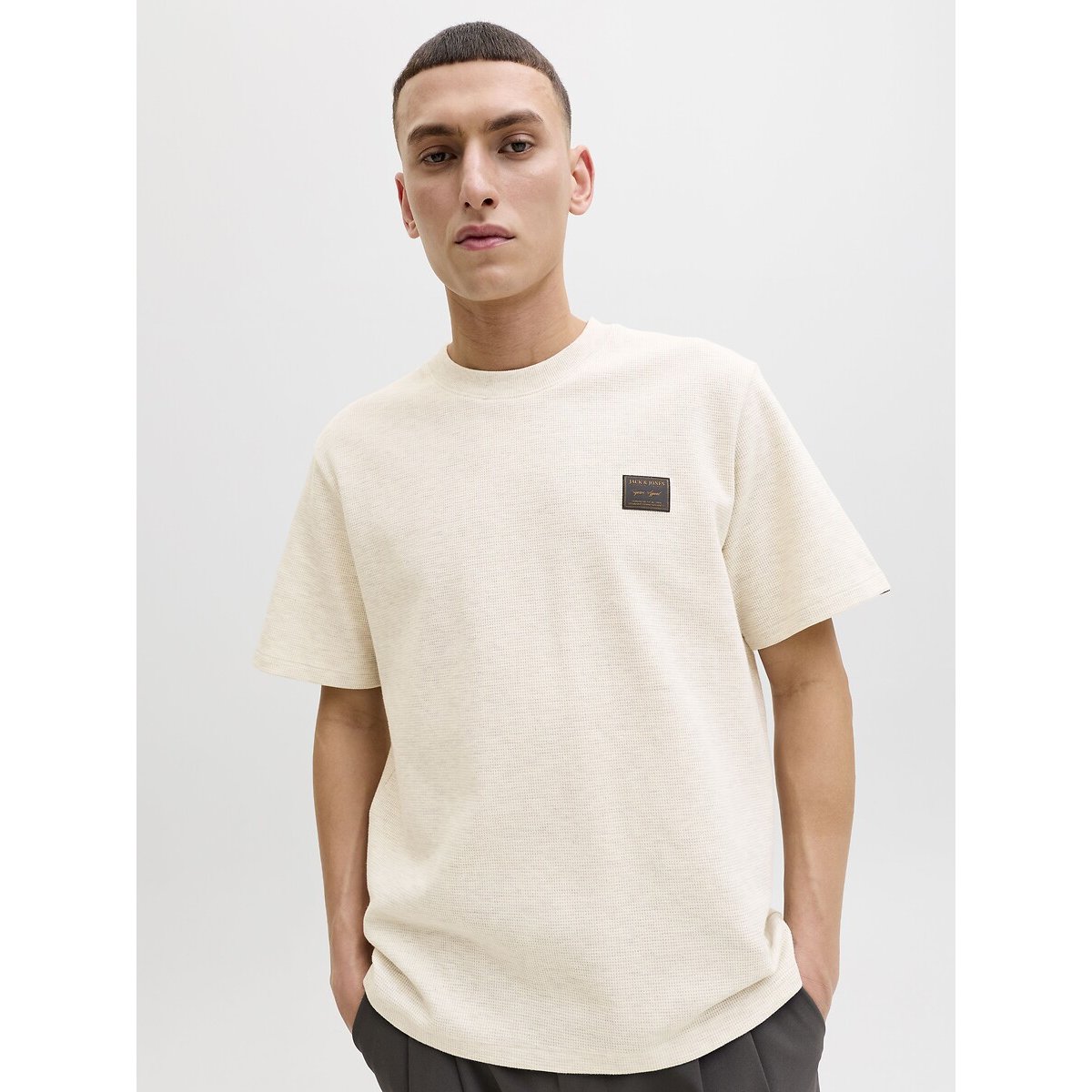 T-shirt manches courtes beige, JACK & JONES