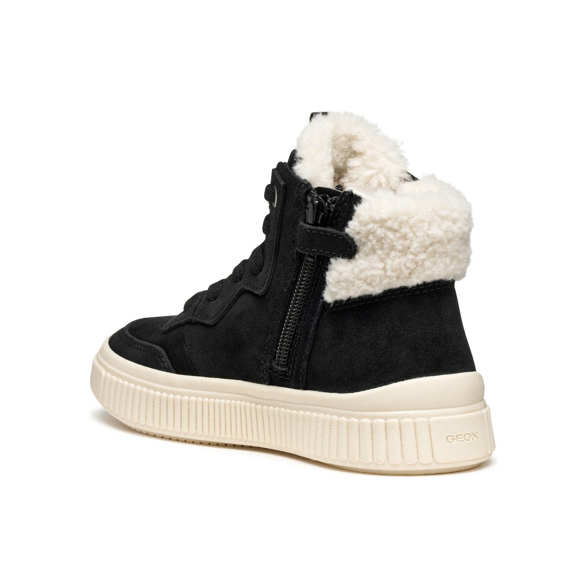 Baskets montantes fourrées Laquinny noir, GEOX