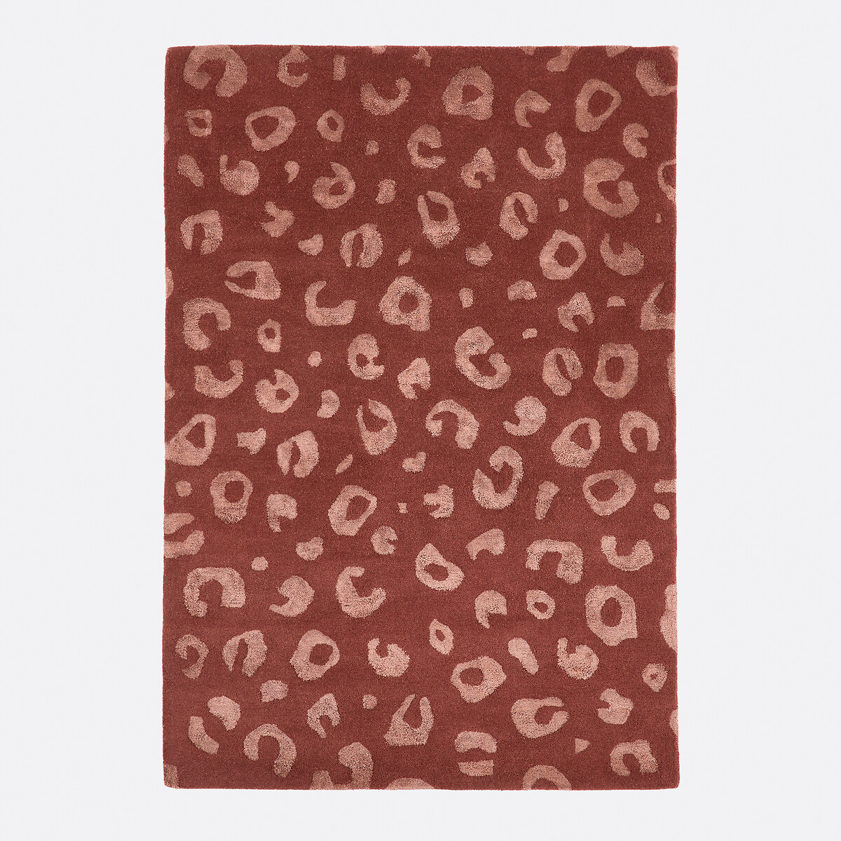 Tapis en 65% laine, motif léopard, THELMA acajou, LA REDOUTE INTERIEURS