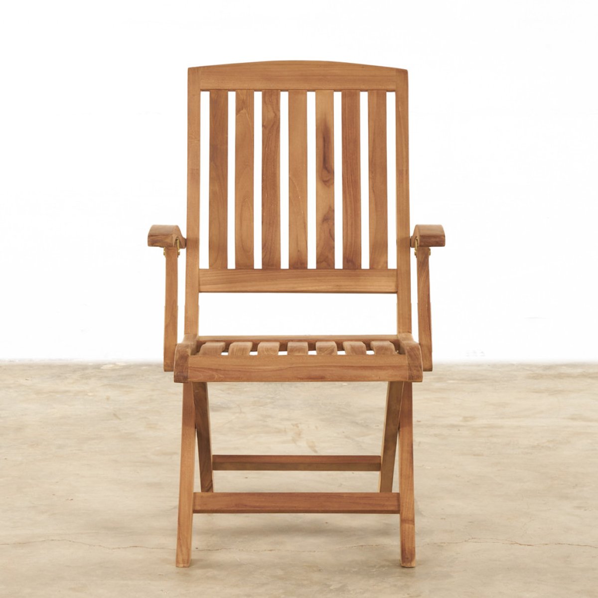 Fauteuil de jardin en teck massif Lisato naturel, WANDA COLLECTION