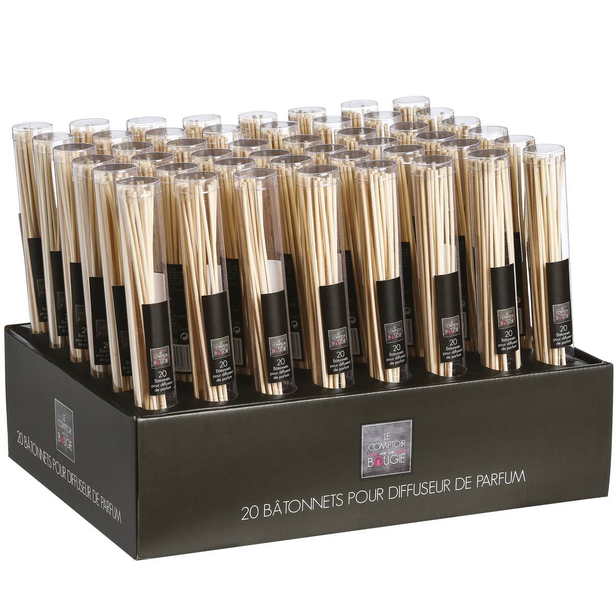 Lot de 20 bâtons diffuseurs en rotin SOPA ivoire, ATMOSPHERA