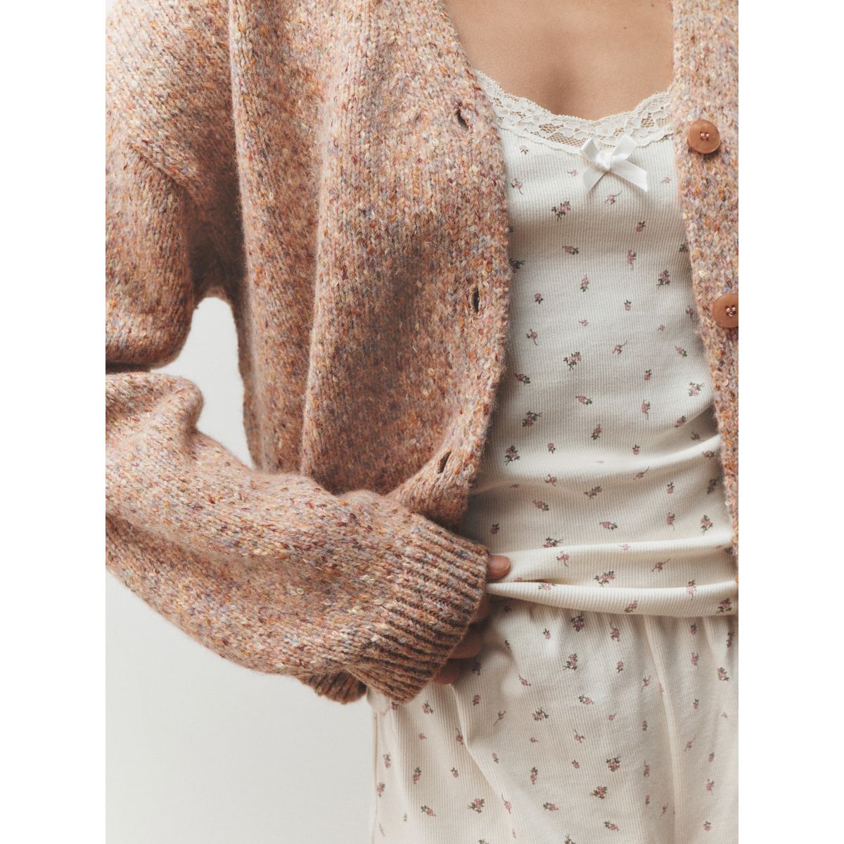 Cardigan moucheté rose, NEXT