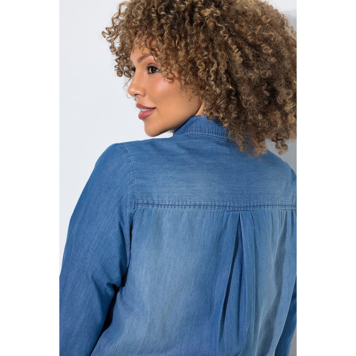 Chemisier en jean, col chemise bleu jean, ULLA POPKEN