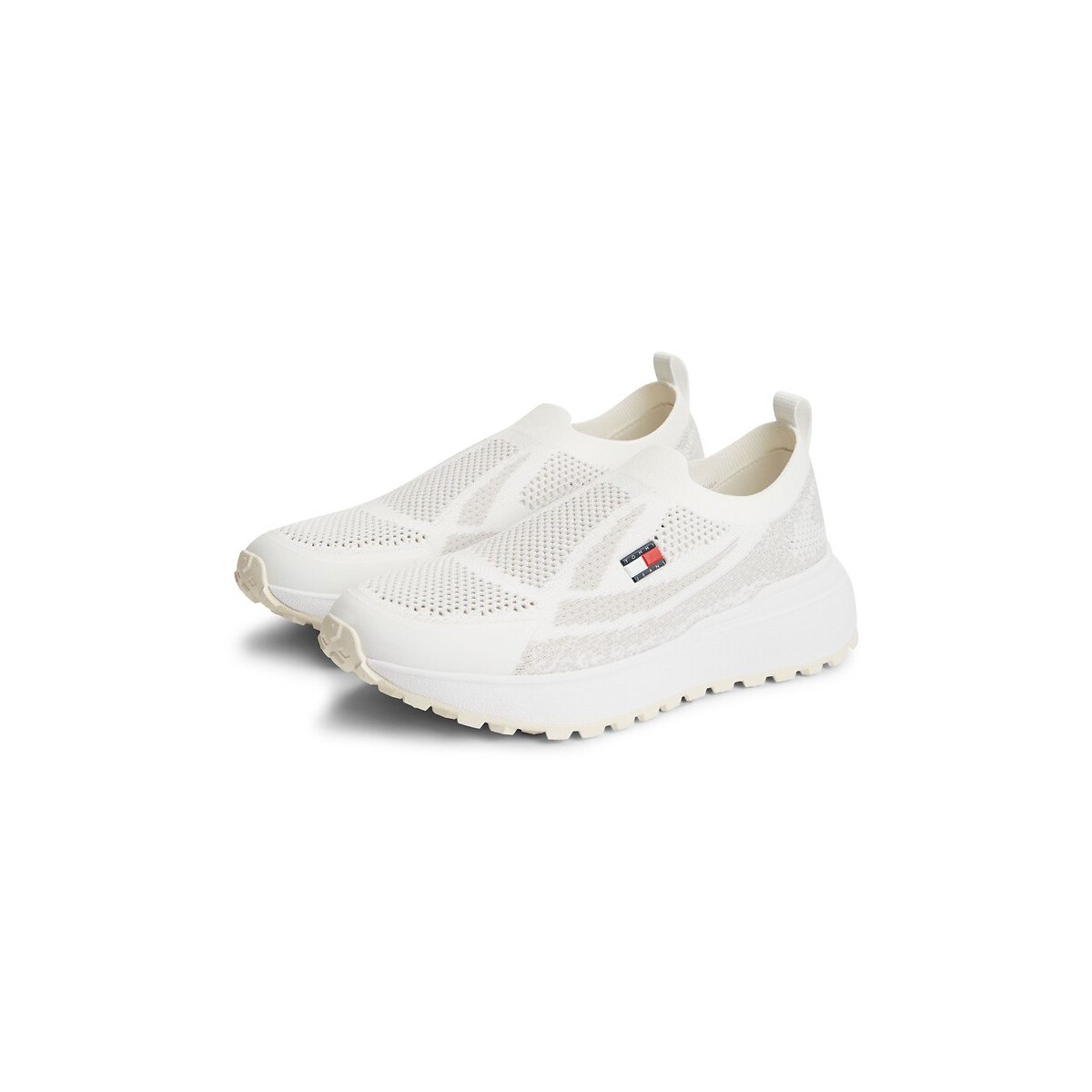 Runner Knit Slip Ons ecru , TOMMY JEANS