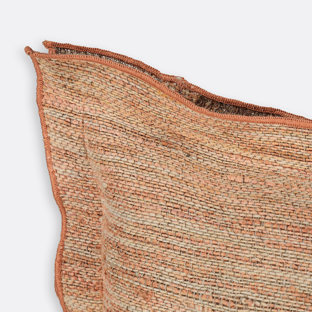 Housse de coussin en coton, lin et soie, Marciana caramel, AM.PM