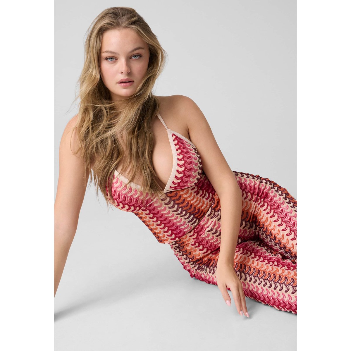 Haut Court En Maille rose multi, GUESS