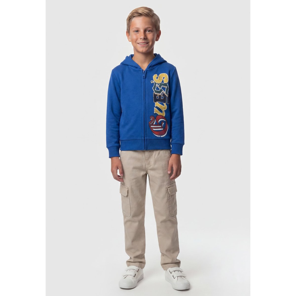 Sweat À Capuche Avec Logo blau multi, GUESS KIDS