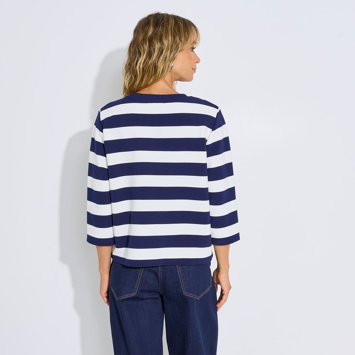 Sweat marinière blanc cassé ecru, GRAIN DE MALICE