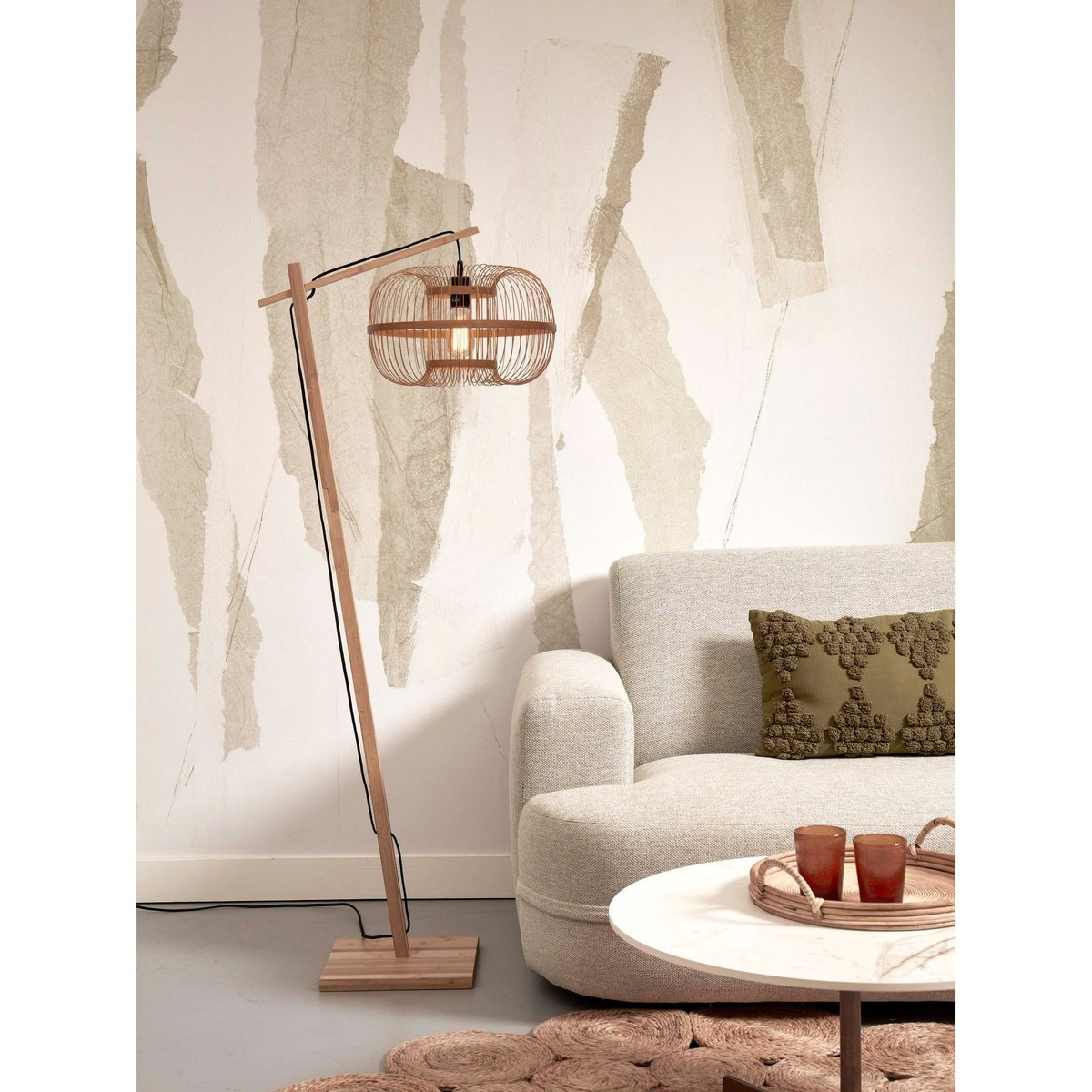Lampadaire Bambou HOKKAIDO naturel, GOOD & MOJO