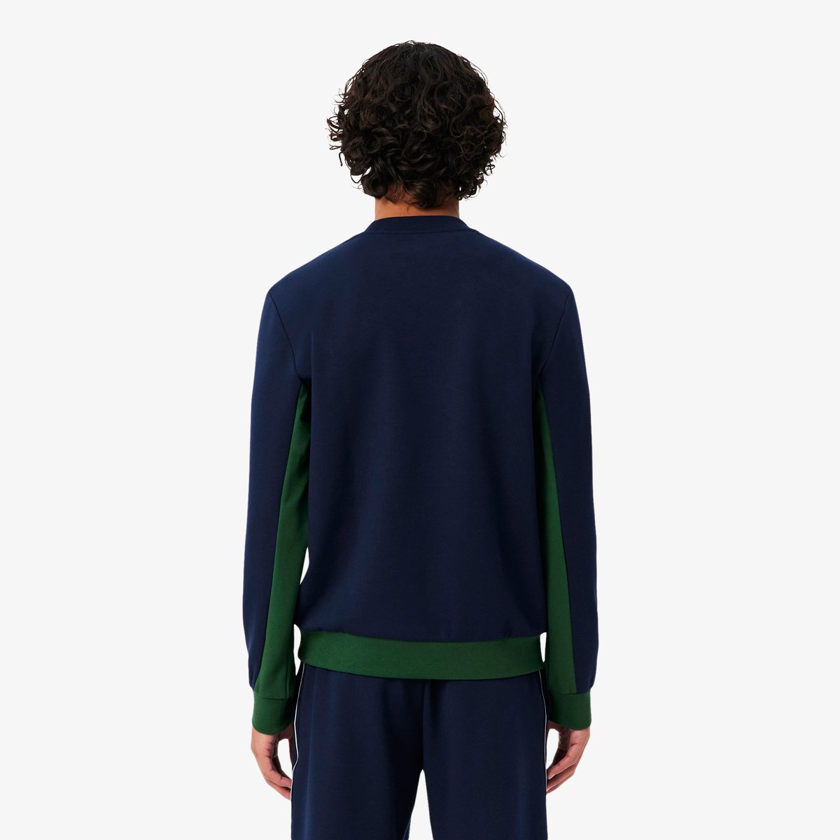 Sweatshirt color-block bleu-802, LACOSTE