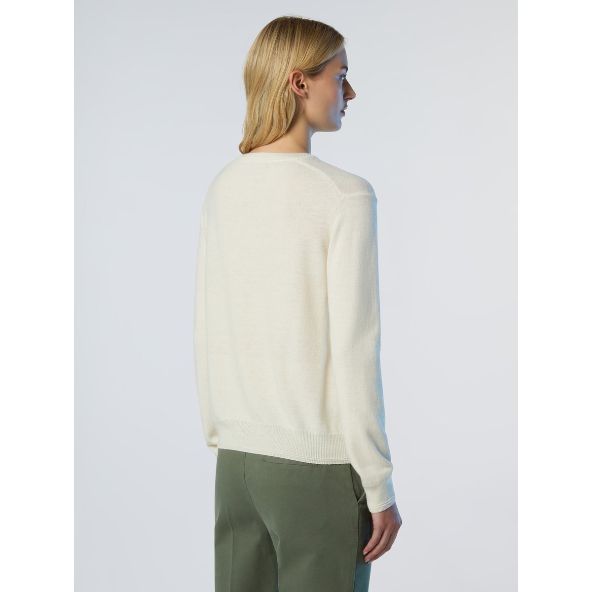 Pull ras du cou en cachemire mélangé crème, NORTH SAILS