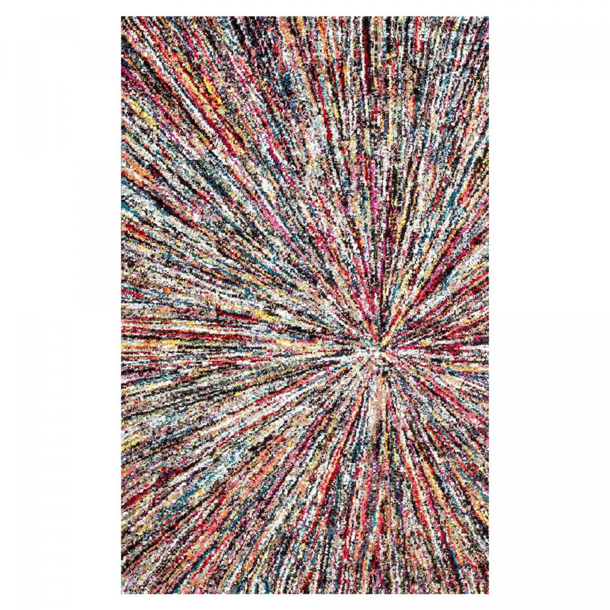 Tapis salon et chambre tissé motif ethnique LYN6 IMPACT multicolore, UN AMOUR DE TAPIS