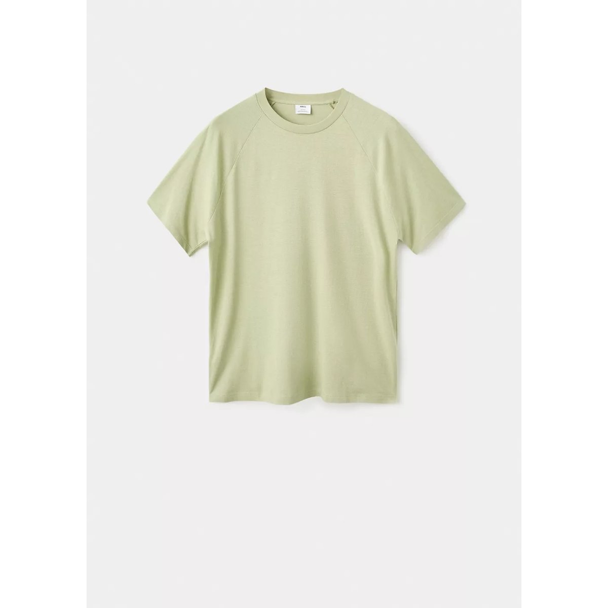 T-shirt coton lin relaxed-fit vert pomme, MANGO MAN
