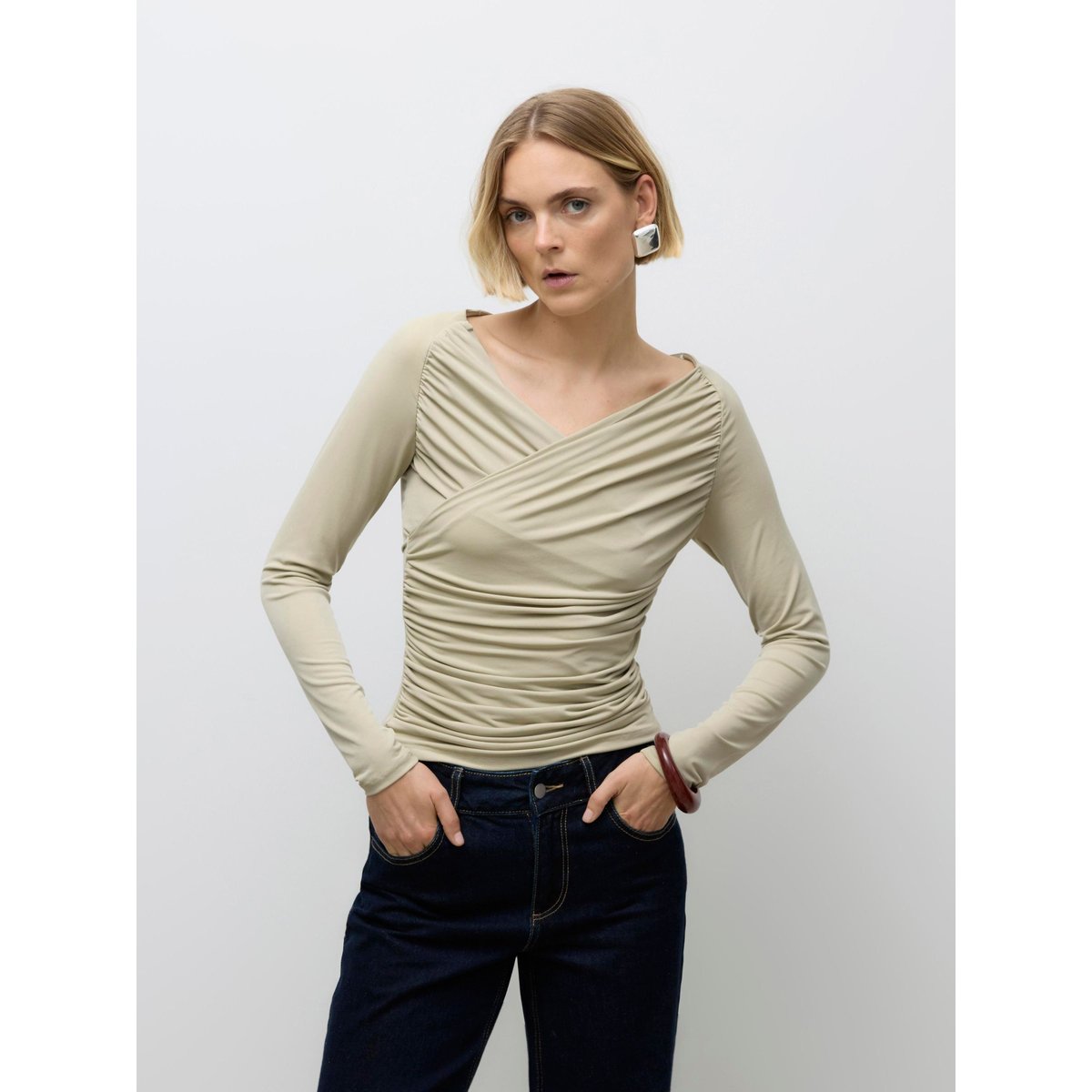 Blouse moss gray, VERO MODA