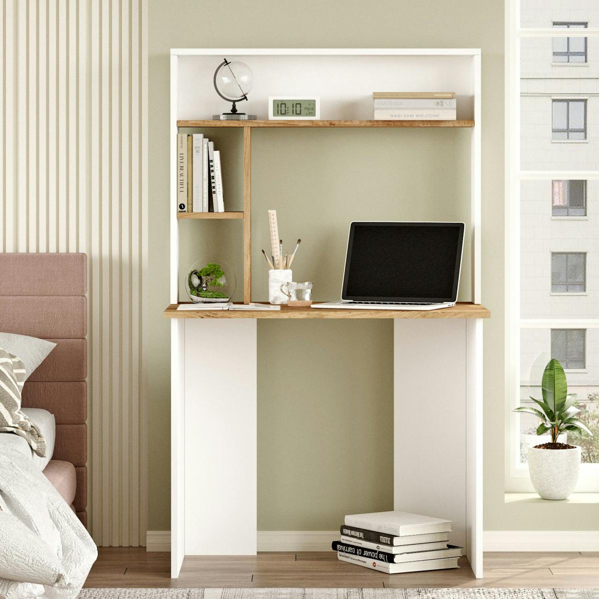Bureau ado rangements hauts MARFA blanc, PIER IMPORT