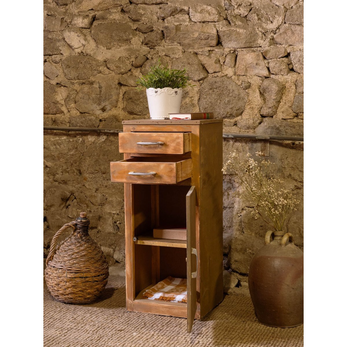 Meuble d'appoint en bois Gilbert N°1863 - Bon état beige, DEBONGOUT