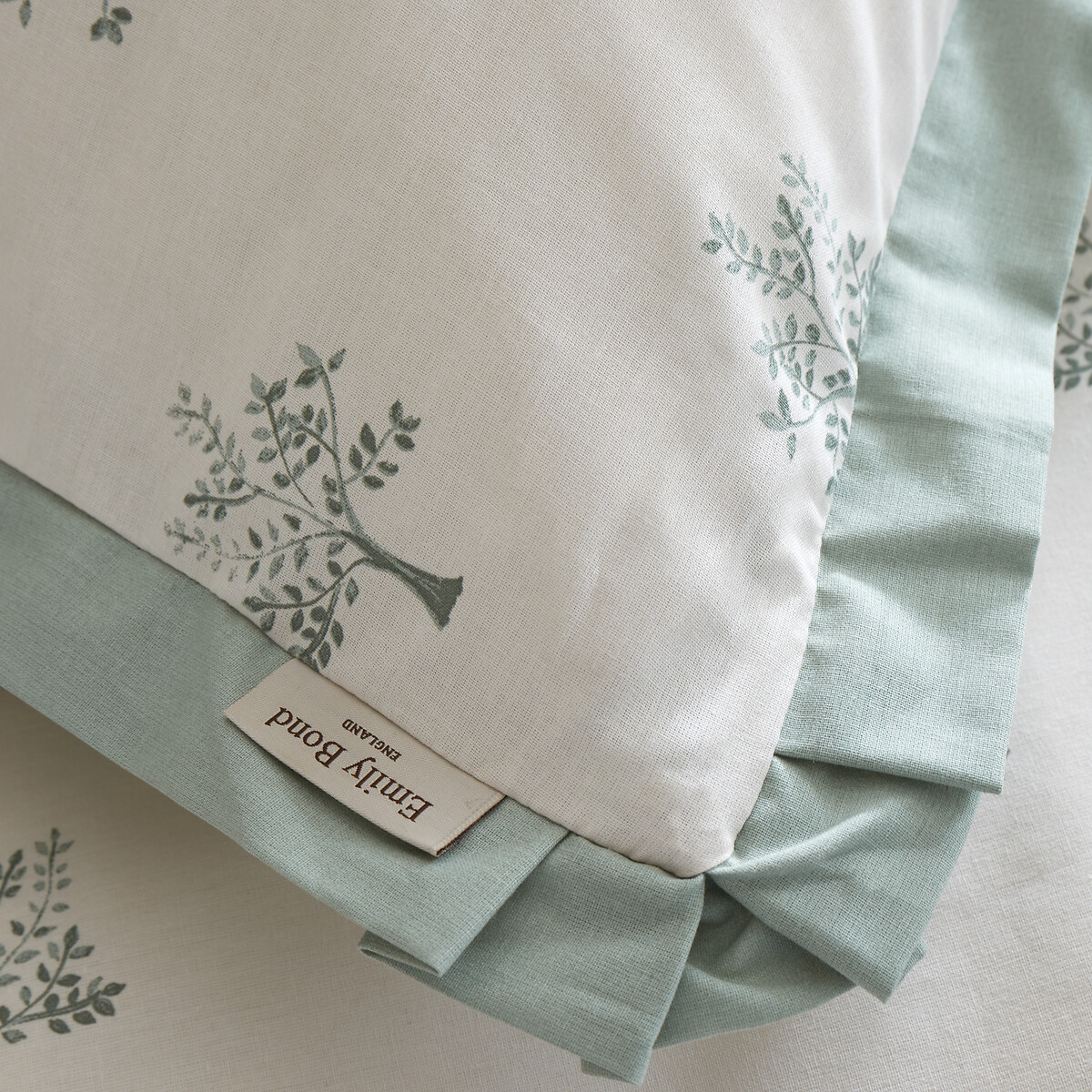 Dapplewood Trees Cotton Reversible Duvet Cover Set cream, EMILY BOND