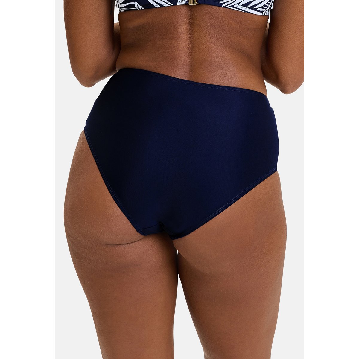 Bas de maillot de bain KELAA feuilles graphiques bleu marine, SANS COMPLEXE