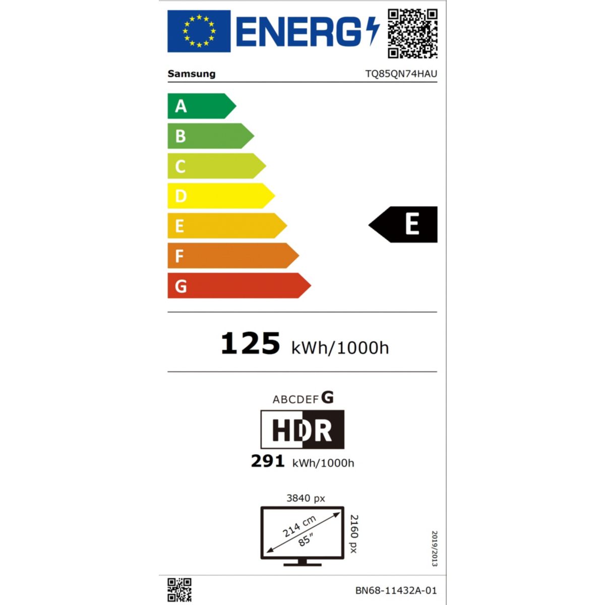 TV Mini LED TQ85QN74H (2026) 85" (214 cm) 4K - Smart TV, NeoQLED (contrastes intenses) couleur unique, SAMSUNG