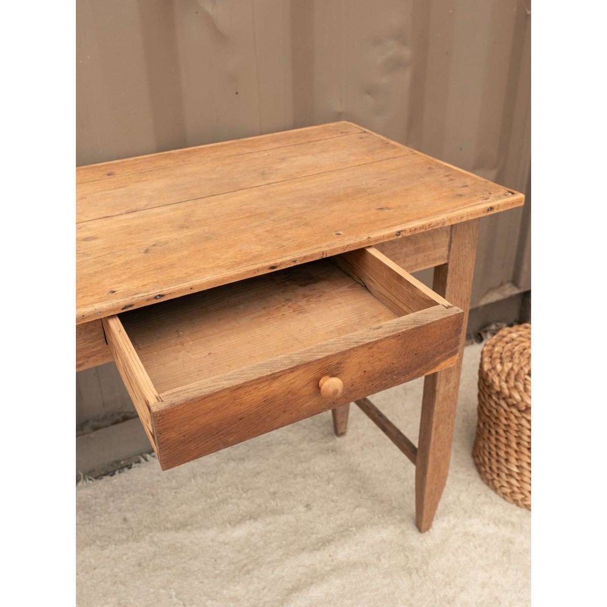 Bureau en chêne Edouard N°1086 - Bon état bois clair, DEBONGOUT