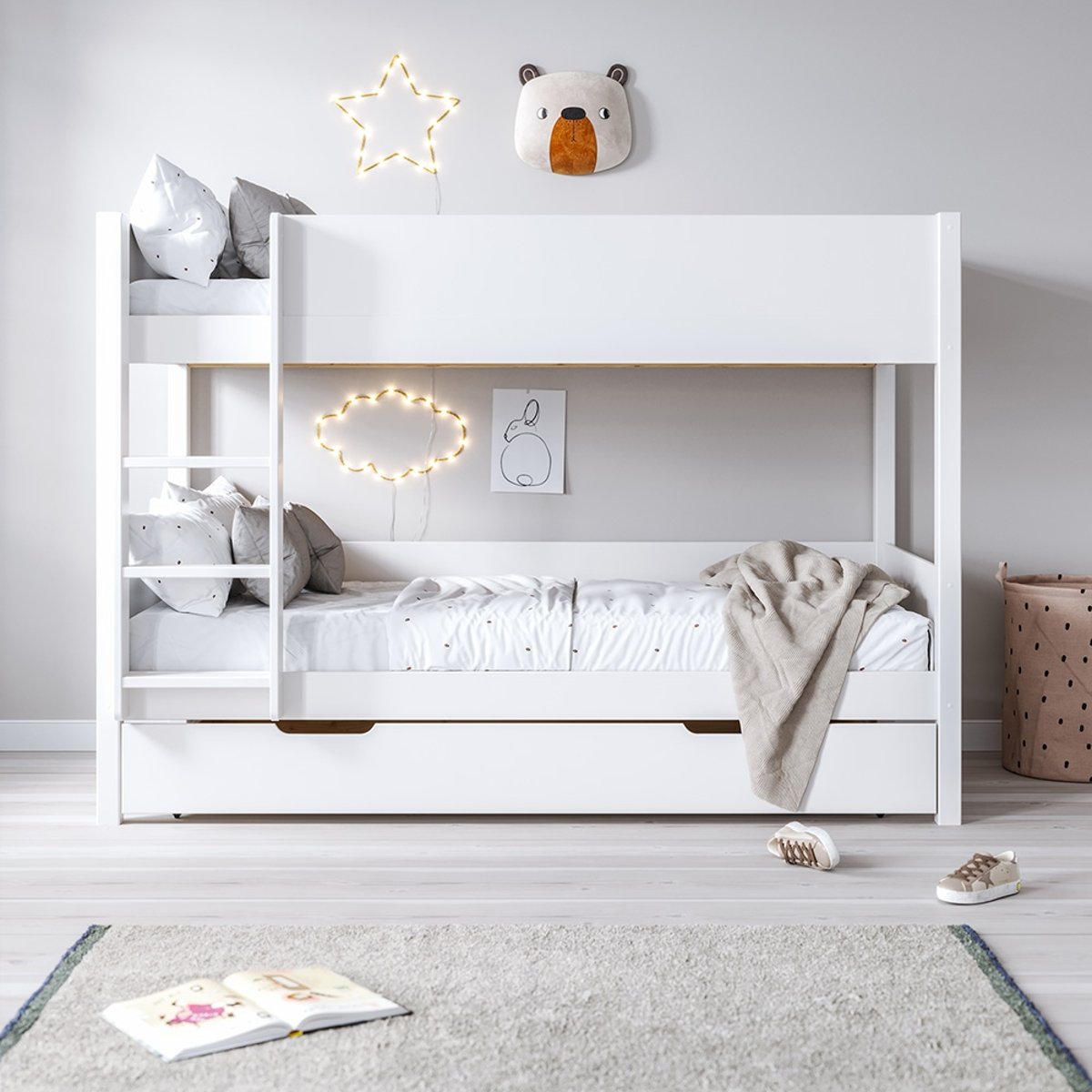 Tiroir pour lits superposés enfant «NUAGE» NUAGE blanc, PETITE AMELIE