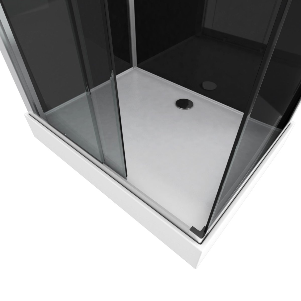 Cabine de douche avec système hydromassant gris clair, HOME MAISON