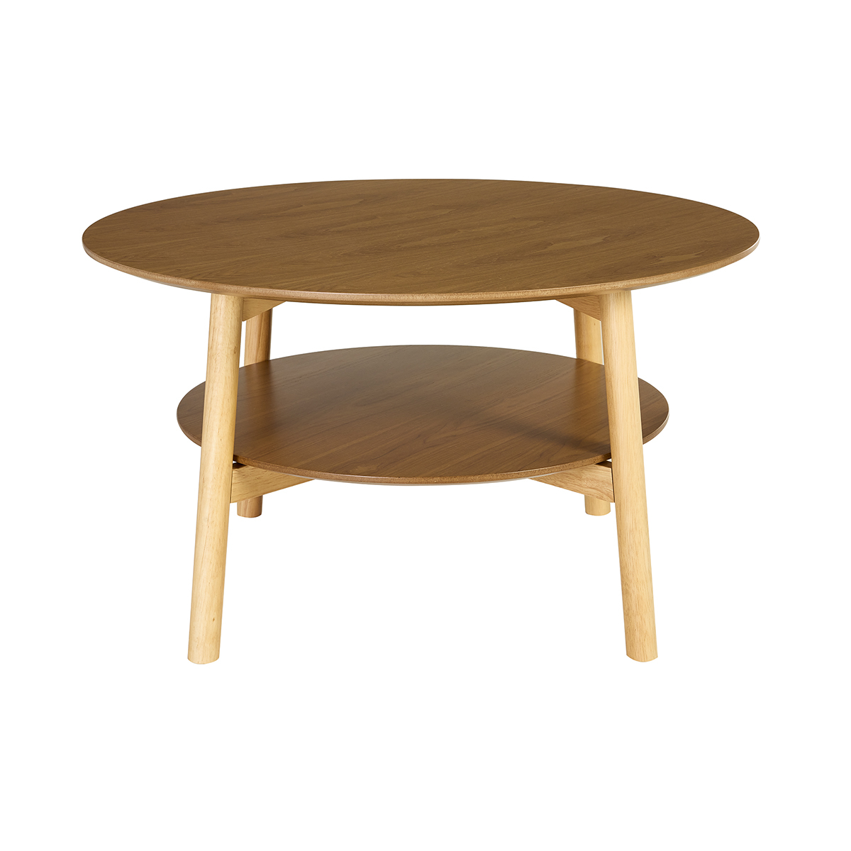 Table basse ronde en bois clair D80 cm MALVA naturel, MILIBOO