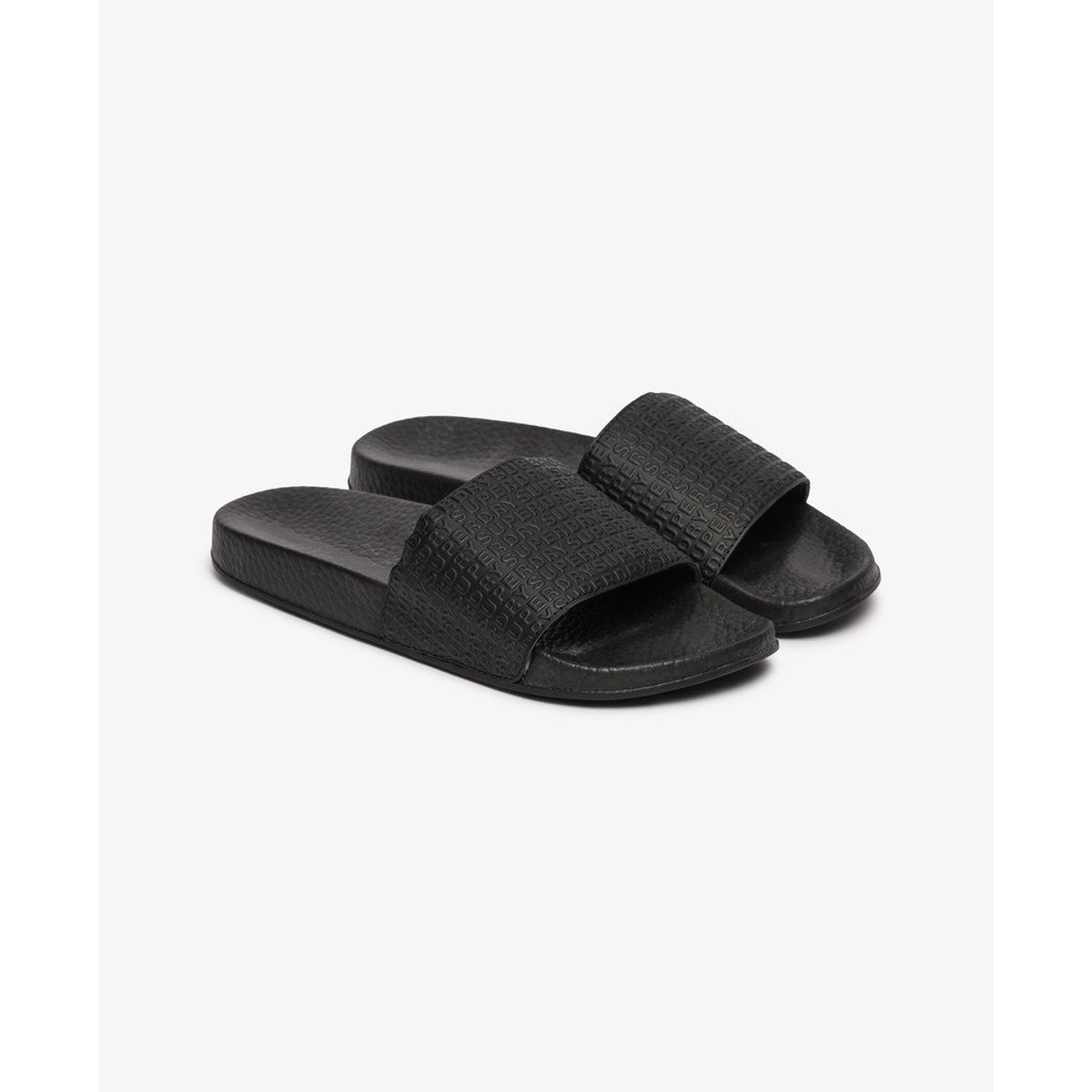 Claquettes de Piscine Monogram noir, SUPERDRY