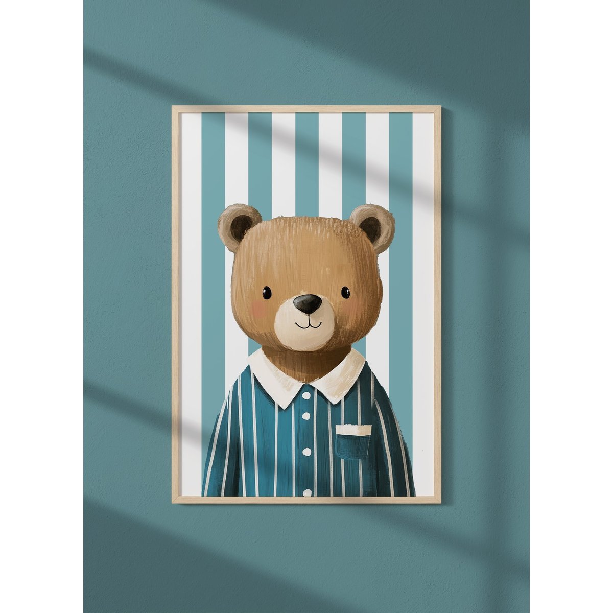 Affiche Ours en pyjama blanc, L'AFFICHERIE