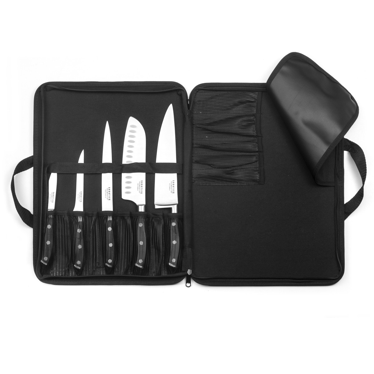 Trousse 5 couteaux de cuisine - VULCANO noir, SABATIER TROMPETTE